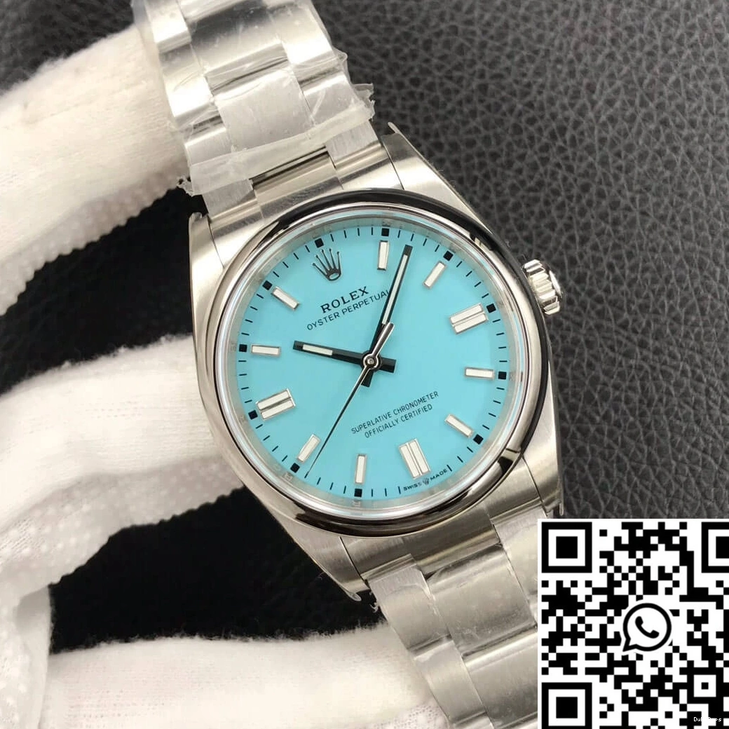 EW Oyster Rolex Dial Factory Turquoise Blue M126000-0006 Perpetual 36MM 1022